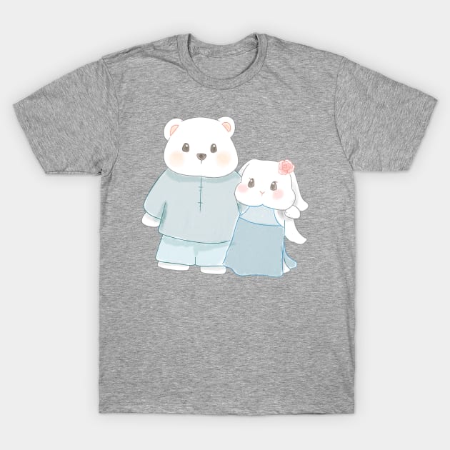 Bear and Bunny tied a knot | Bunniesmee T-Shirt by GambarGrace